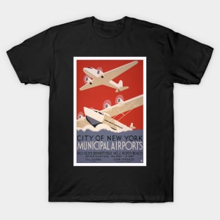 Municipal Airports, 1936. Vintage Poster T-Shirt